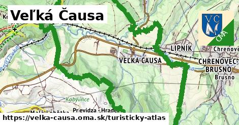 ikona Veľká Čausa: 1,18 km trás turisticky-atlas v velka-causa