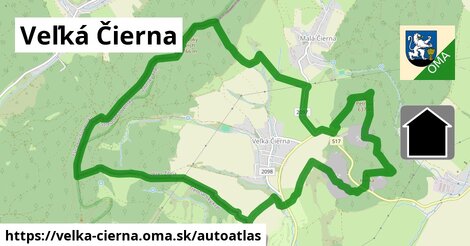 ikona Mapa autoatlas v velka-cierna