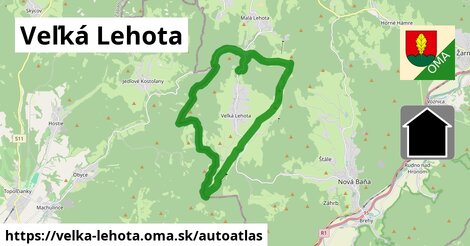 ikona Mapa autoatlas v velka-lehota