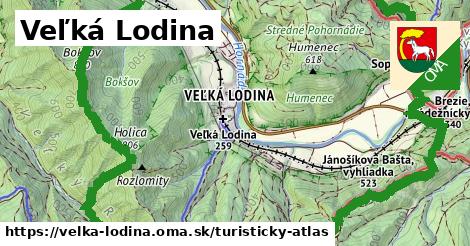 ikona Veľká Lodina: 42 km trás turisticky-atlas v velka-lodina