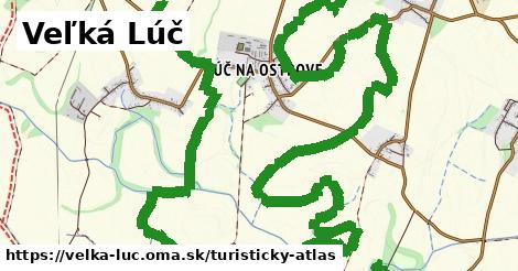 ikona Veľká Lúč: 1,10 km trás turisticky-atlas v velka-luc