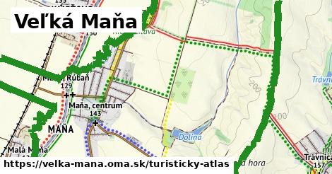 ikona Veľká Maňa: 6,4 km trás turisticky-atlas v velka-mana
