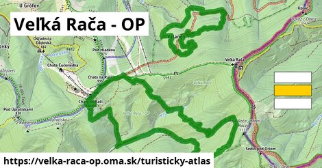 ikona Turistická mapa turisticky-atlas v velka-raca-op