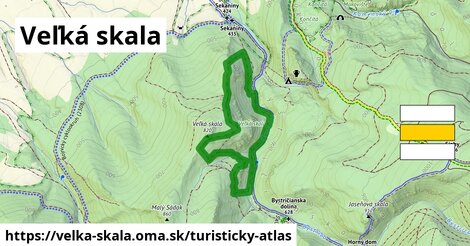 ikona Veľká skala: 0 m trás turisticky-atlas v velka-skala