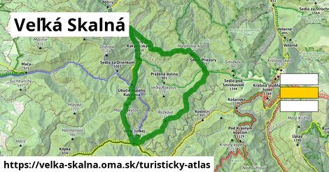 ikona Veľká Skalná: 6,2 km trás turisticky-atlas v velka-skalna