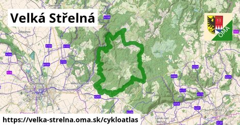 ikona Velká Střelná: 1,53 km trás cykloatlas v velka-strelna