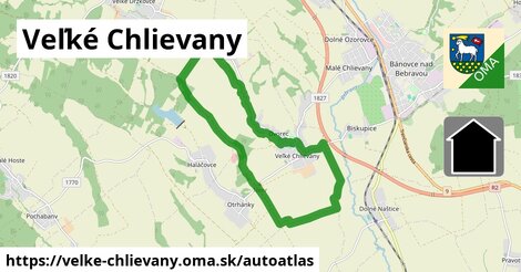 ikona Mapa autoatlas v velke-chlievany