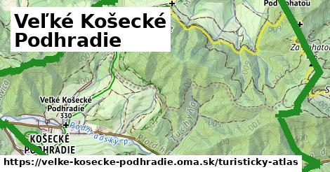 ikona Veľké Košecké Podhradie: 9,6 km trás turisticky-atlas v velke-kosecke-podhradie