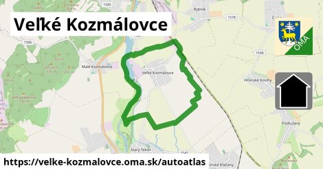 ikona Mapa autoatlas v velke-kozmalovce