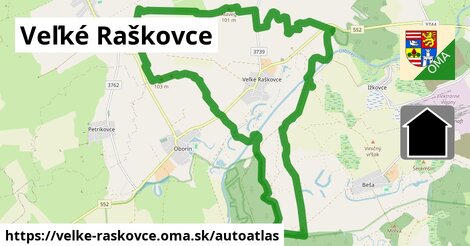 ikona Mapa autoatlas v velke-raskovce