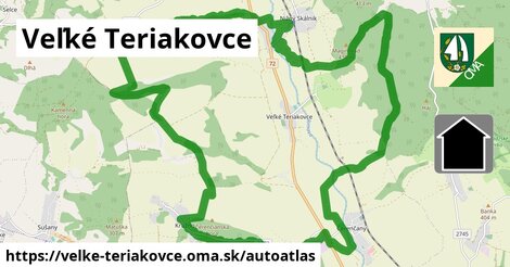 ikona Mapa autoatlas v velke-teriakovce