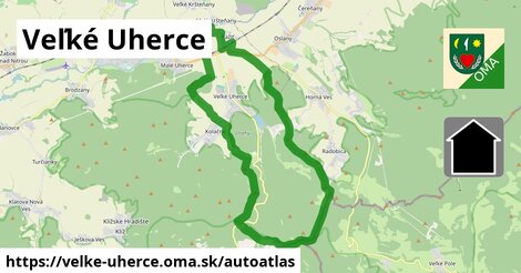 ikona Mapa autoatlas v velke-uherce