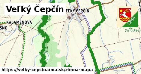 ikona Veľký Čepčín: 0 m trás zimna-mapa v velky-cepcin