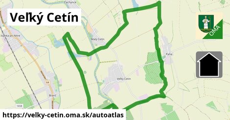 ikona Mapa autoatlas v velky-cetin