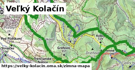 ikona Veľký Kolačín: 0 m trás zimna-mapa v velky-kolacin