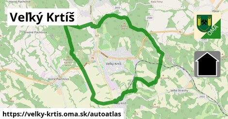 ikona Mapa autoatlas v velky-krtis