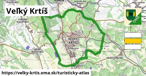 ikona Veľký Krtíš: 3,8 km trás turisticky-atlas v velky-krtis