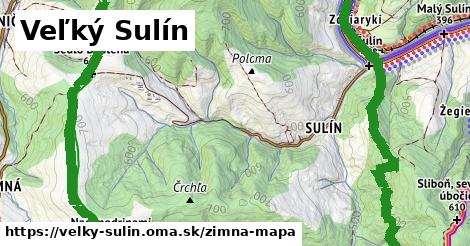 ikona Veľký Sulín: 0 m trás zimna-mapa v velky-sulin