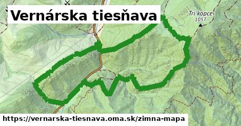 ikona Vernárska tiesňava: 0 m trás zimna-mapa v vernarska-tiesnava