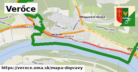 ikona Verőce: 184 km trás mapa-dopravy v veroce