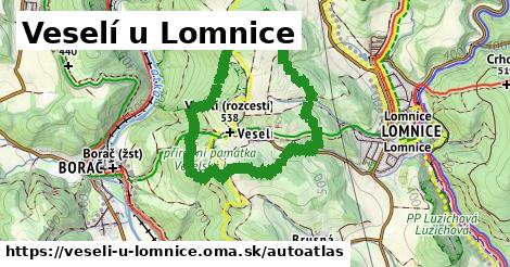 ulice v Veselí u Lomnice