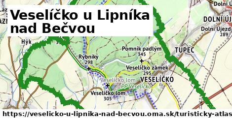 ikona Veselíčko u Lipníka nad Bečvou: 0 m trás turisticky-atlas v veselicko-u-lipnika-nad-becvou