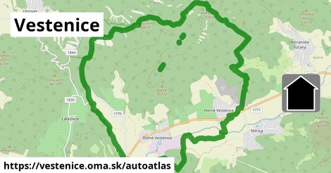 ikona Mapa autoatlas v vestenice