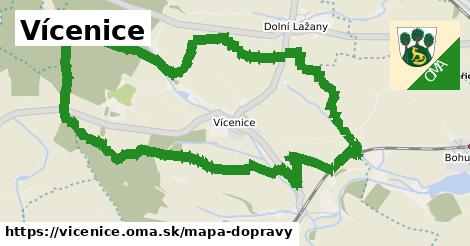 ikona Vícenice: 0 m trás mapa-dopravy v vicenice