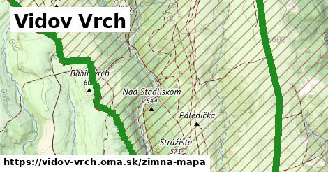 ikona Vidov Vrch: 0 m trás zimna-mapa v vidov-vrch