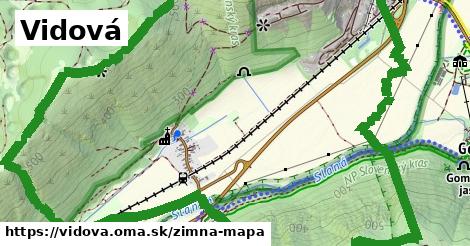 ikona Vidová: 0 m trás zimna-mapa v vidova