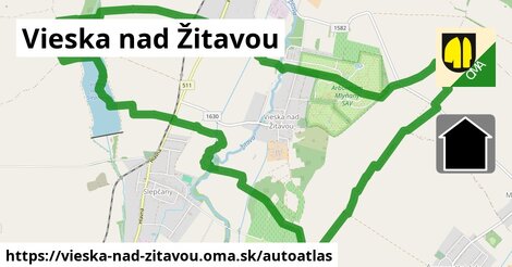 ikona Mapa autoatlas v vieska-nad-zitavou