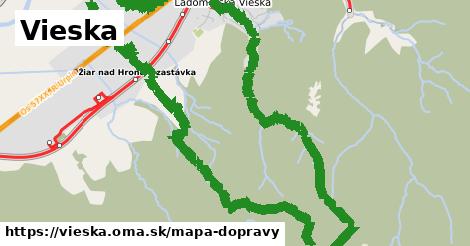 ikona Vieska: 14,6 km trás mapa-dopravy v vieska