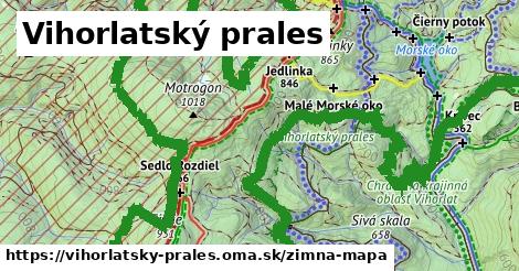 ikona Vihorlatský prales: 5,9 km trás zimna-mapa v vihorlatsky-prales