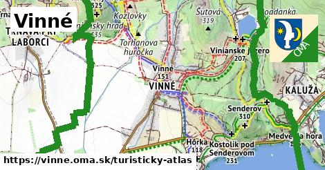 ikona Vinné: 49 km trás turisticky-atlas v vinne