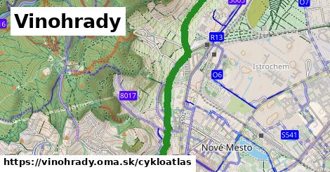 ikona Vinohrady: 128 km trás cykloatlas v vinohrady