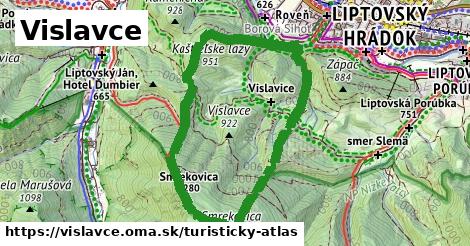 ikona Vislavce: 4,6 km trás turisticky-atlas v vislavce