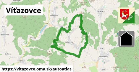 ikona Mapa autoatlas v vitazovce