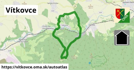 ikona Mapa autoatlas v vitkovce