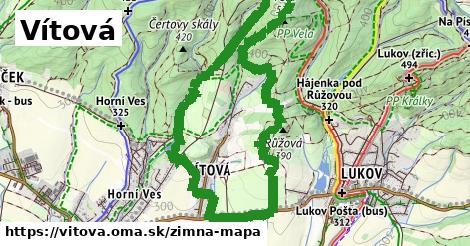 ikona Vítová: 0 m trás zimna-mapa v vitova