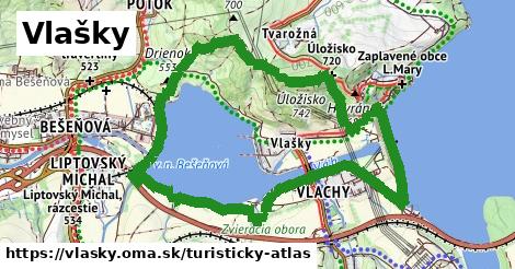 ikona Vlašky: 1,55 km trás turisticky-atlas v vlasky