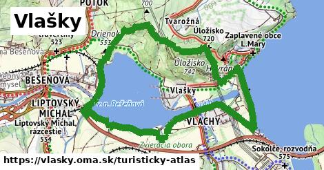 ikona Vlašky: 1,55 km trás turisticky-atlas v vlasky