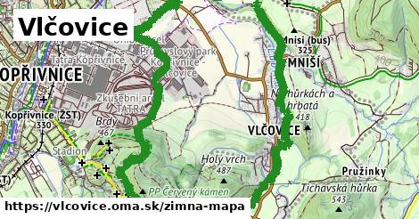 ikona Vlčovice: 0 m trás zimna-mapa v vlcovice