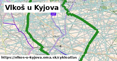 ikona Vlkoš u Kyjova: 14,5 km trás cykloatlas v vlkos-u-kyjova