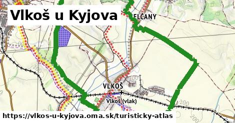 ikona Vlkoš u Kyjova: 1,60 km trás turisticky-atlas v vlkos-u-kyjova