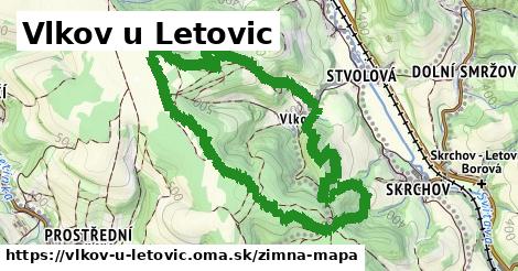 ikona Vlkov u Letovic: 0 m trás zimna-mapa v vlkov-u-letovic