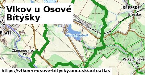 ulice v Vlkov u Osové Bítýšky