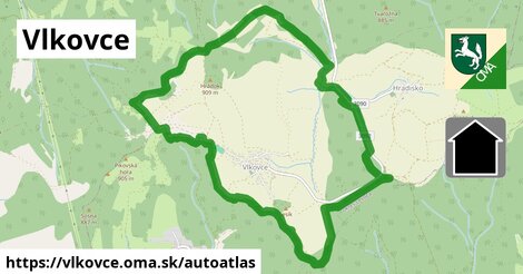 ikona Mapa autoatlas v vlkovce