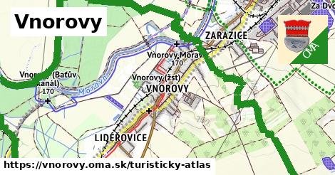 ikona Turistická mapa turisticky-atlas v vnorovy