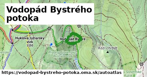 ikona Mapa autoatlas v vodopad-bystreho-potoka