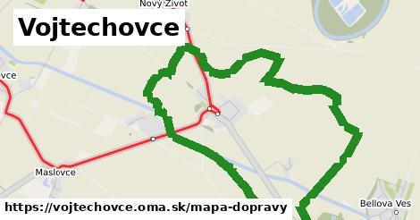 ikona Vojtechovce: 3,9 km trás mapa-dopravy v vojtechovce